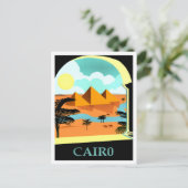 Cairo, Egypte vintage reisposter Briefkaart (Staand voorkant)