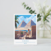 Caïro Egypte Vintage Reizen Briefkaart (Staand voorkant)