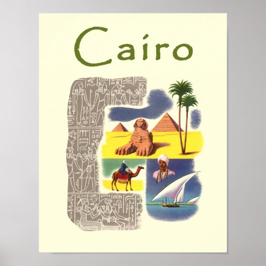 Cairo, Egyptische reisposter Poster (Voorkant)