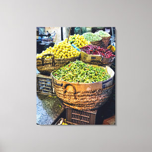 Cairo Khan el Khalili Bazaar Food Canvas Afdruk