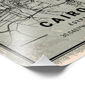 Cairo map print poster canvas | Egypt (Coin)