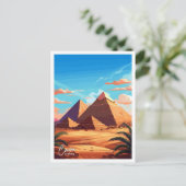 Caïro -  reisillustratie briefkaart (Staand voorkant)