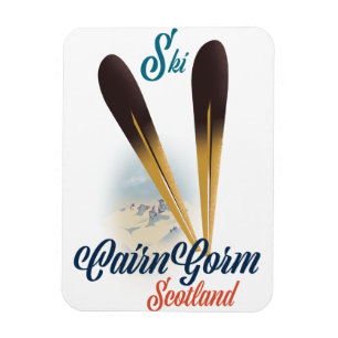 Caïro Scotland Ski poster Magneet