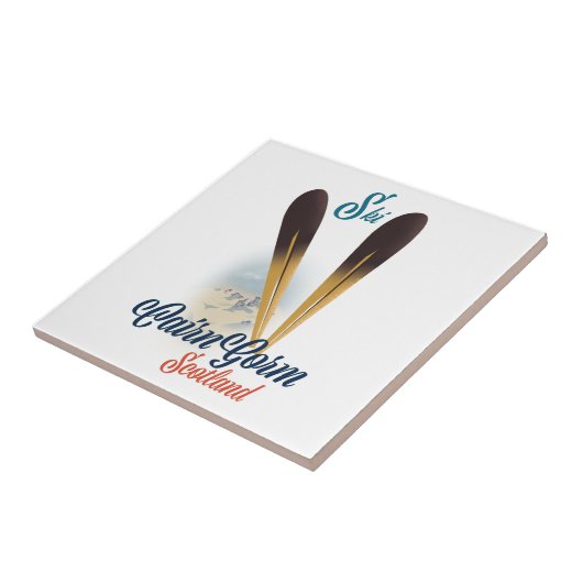 Caïro Scotland Ski poster Tegeltje (Zijkant)