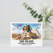 Caïro Sphinx piramide foto save datum bestemming Briefkaart (Staand voorkant)