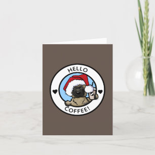 Caïro Terrier Coffee Lover kerstkaart Bedankkaart