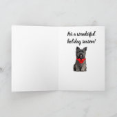 Caïro Terrier die een kerstkaart heeft Kaart (Binnen)