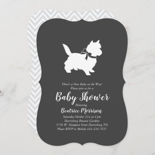 Caïro Terrier Dog Baby shower Geslacht Neutraal Kaart (Voorkant / Achterkant)