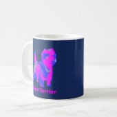 Caïro Terrier Dog Hot Pink & Blue Koffiemok (Voorkant links)