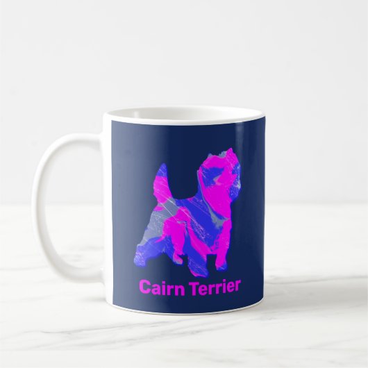 Caïro Terrier Dog Hot Pink & Blue Koffiemok (Links)