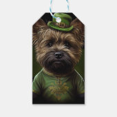 Caïro Terrier dog in St. Patrick's Day Dress Cadeaulabel (Voorkant)