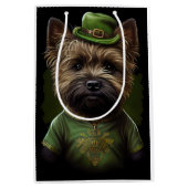 Caïro Terrier dog in St. Patrick's Day Dress Medium Cadeauzakje (Voorkant)