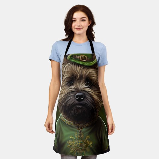 Caïro Terrier dog in St. Patrick's Day Dress Schort (Gedragen)