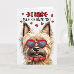 Caïro Terrier Dog maakte van liefde voor je Valent Feestdagen Kaart