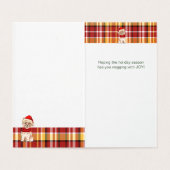 Caïro Terrier Dog met feestdag rode kerstmis Kaart (Binnenkant ongevouwen)