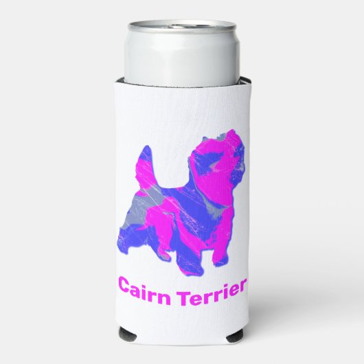 Caïro Terrier Dog Silhouette Hot Pink & Blue (Seltzer Voorkant)