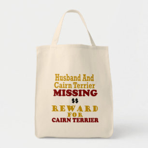 Caïro Terrier & Husband Ontbrekende beloning voor Tote Bag