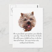 Caïro Terrier Keepomwille - VROUW Briefkaart (Voorkant / Achterkant)