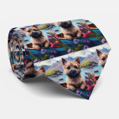 Caïro Terrier op een peddel: een Schilderachtig av Stropdas (Opgerold)