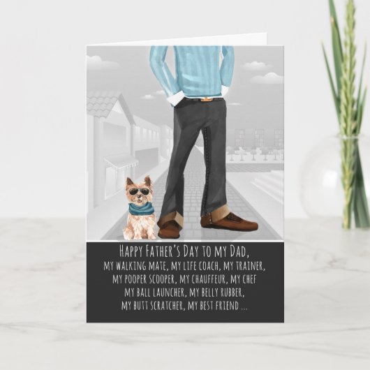 Caïro Terrier van de Dog Vaderdag Kaart (Voorkant)