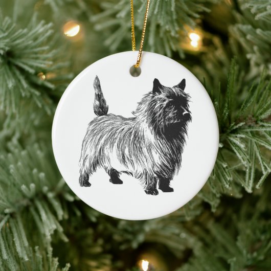 Caïro Terrier - Vintage Keramisch Ornament (Boom)