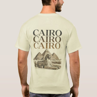 Cairo Vintage Pyramid & Sphinx Graphic T-ShT-Shirt T-shirt