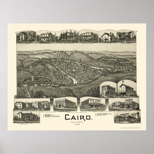 Caïro, WV Panorama - 1899 Poster (Voorkant)