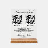 Caisse de Lune de Miel avec 2 Code QR (Recto)