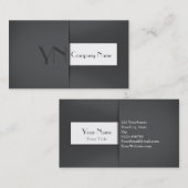 Caisse grise professionnelle moderne - carte de (Devant / Derrière)