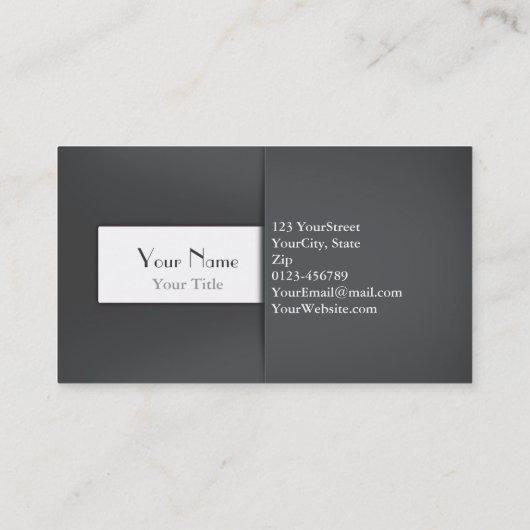 Caisse grise professionnelle moderne - carte de (Dos)