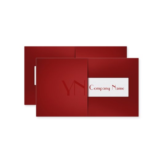 Caisse rouge professionnelle moderne - carte de (Devant/Arrière en situation)