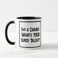 Caisse Super Talent. Mug à café à deux tons
