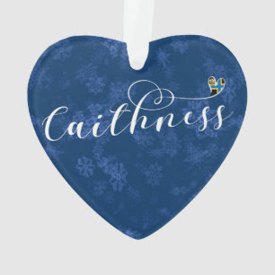 Caithness Heart in Flag, Schotland Ornament