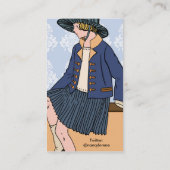 Caitlin dans le bleu - cartes de visite (Dos)