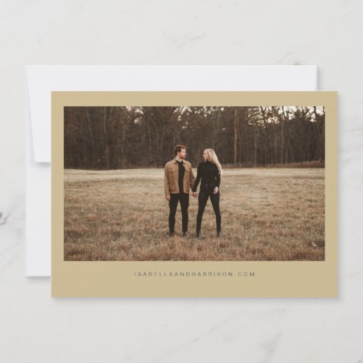 CAITLIN Edgy Navy en Gold Minimal Save the Date Kaart (Achterkant)