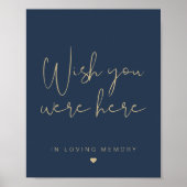 CAITLIN marineblauw en goud modern Was hier gewees Poster (Voorkant)