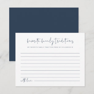 CAITLIN Navy Blue Family Traditions Baby Game Informatiekaartje