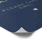 CAITLIN Navy & Gold Alsjeblieft, neem een geldig h Poster (Hoek)