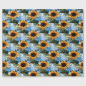 Caitlin's zonnebloemen... cadeaupapier (Vlak)