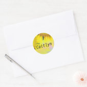 Caitlyn Rainbow Sunflower Nom Stickers (Enveloppe)