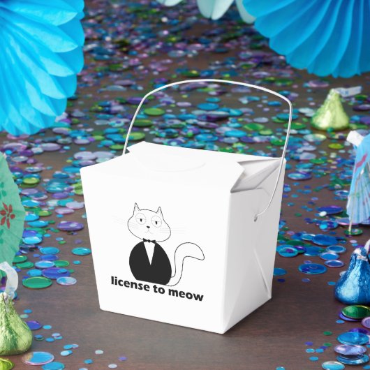 Caixa de presente - Cat, License to Meow Bedankdoosjes (Feest)