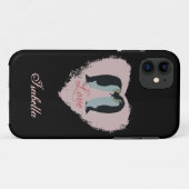 Caixa personalizada amor do pinguim Case-Mate iPhone case (Achterkant (horizontaal))