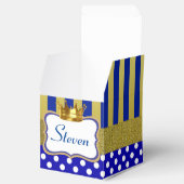 Caja cubo Corona Azul con dorado Bedankdoosjes (Geopend)