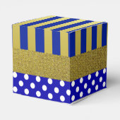 Caja cubo Corona Azul con dorado Bedankdoosjes (Achterkant)