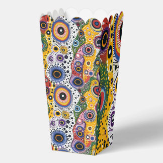 Caja de Palomitas con Estampado Psicodélico Retro  Bedankdoosjes