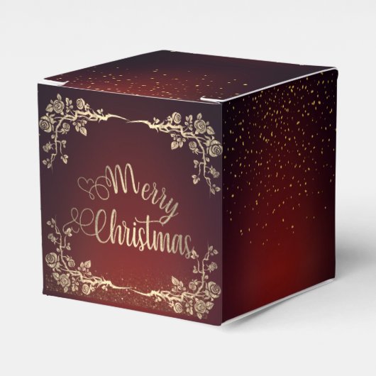 Caja de regalo para navidad con rosas  rojo Royal Bedankdoosjes (Voorkant Zijde)