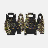 caja para regalos con decoración dorado bedankdoosjes (Uitgevouwen)