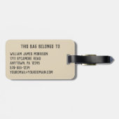 Cajon Drum Persoonlijk Bagagelabel (Achterkant horizontaal)