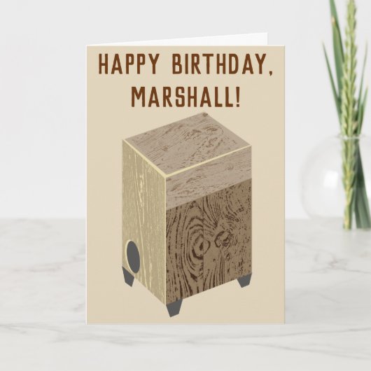 Cajon Drum Verjaardagskaart Kaart (Voorkant)