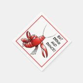 Cajun Boil Party Crawfish rivierkreeft eet Drink D Servetten (Hoek)